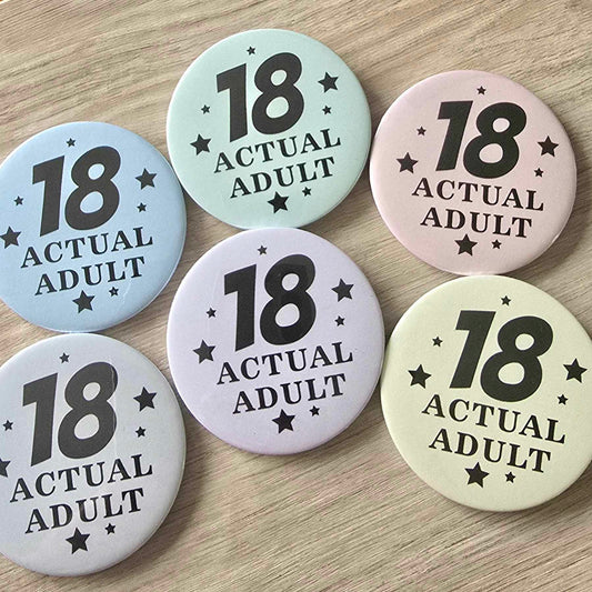 18 ACTUAL ADULT -  MAGNET/BADGE/KEYRING