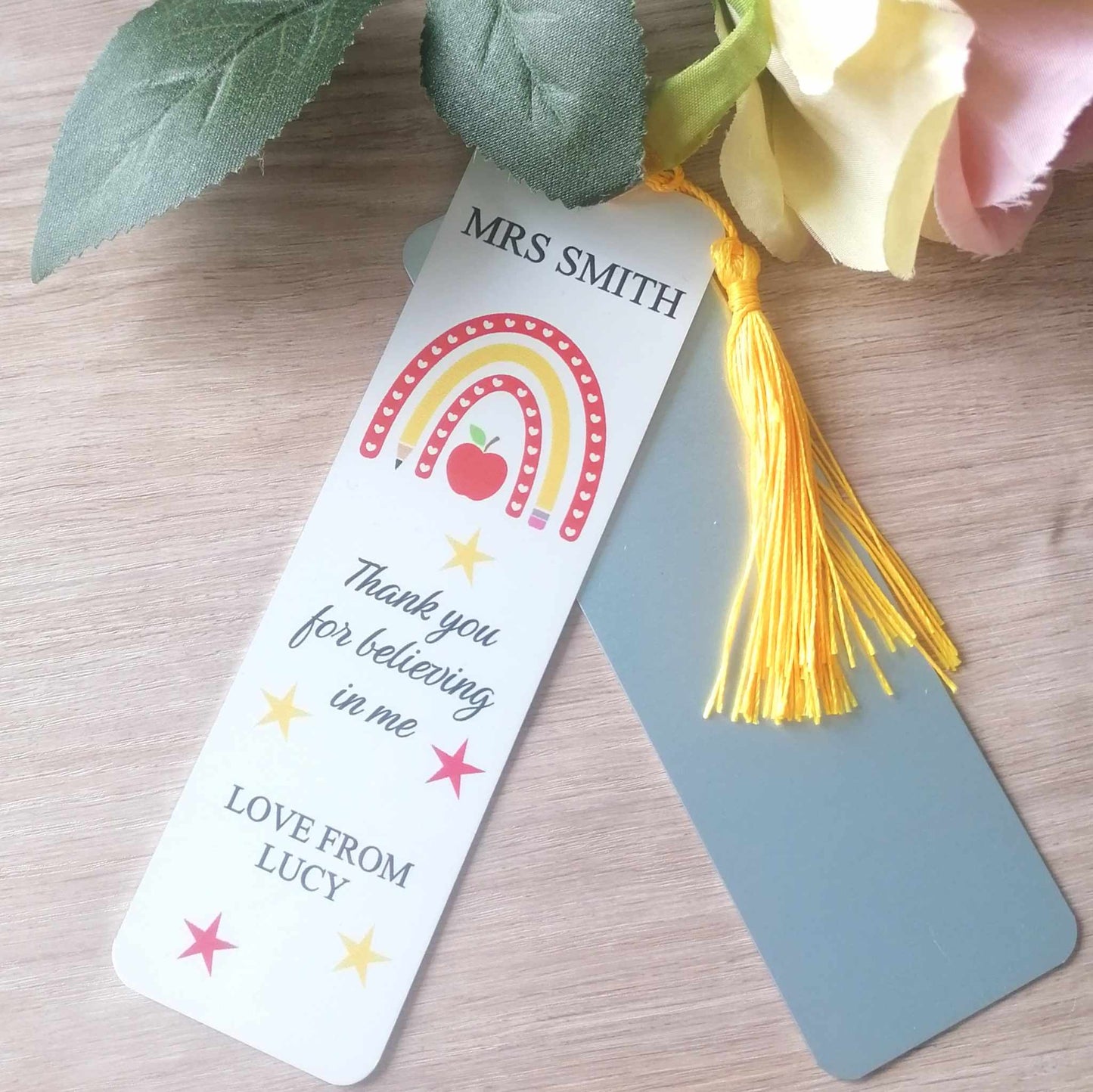 Teacher bookmark - Believing in me - personalised