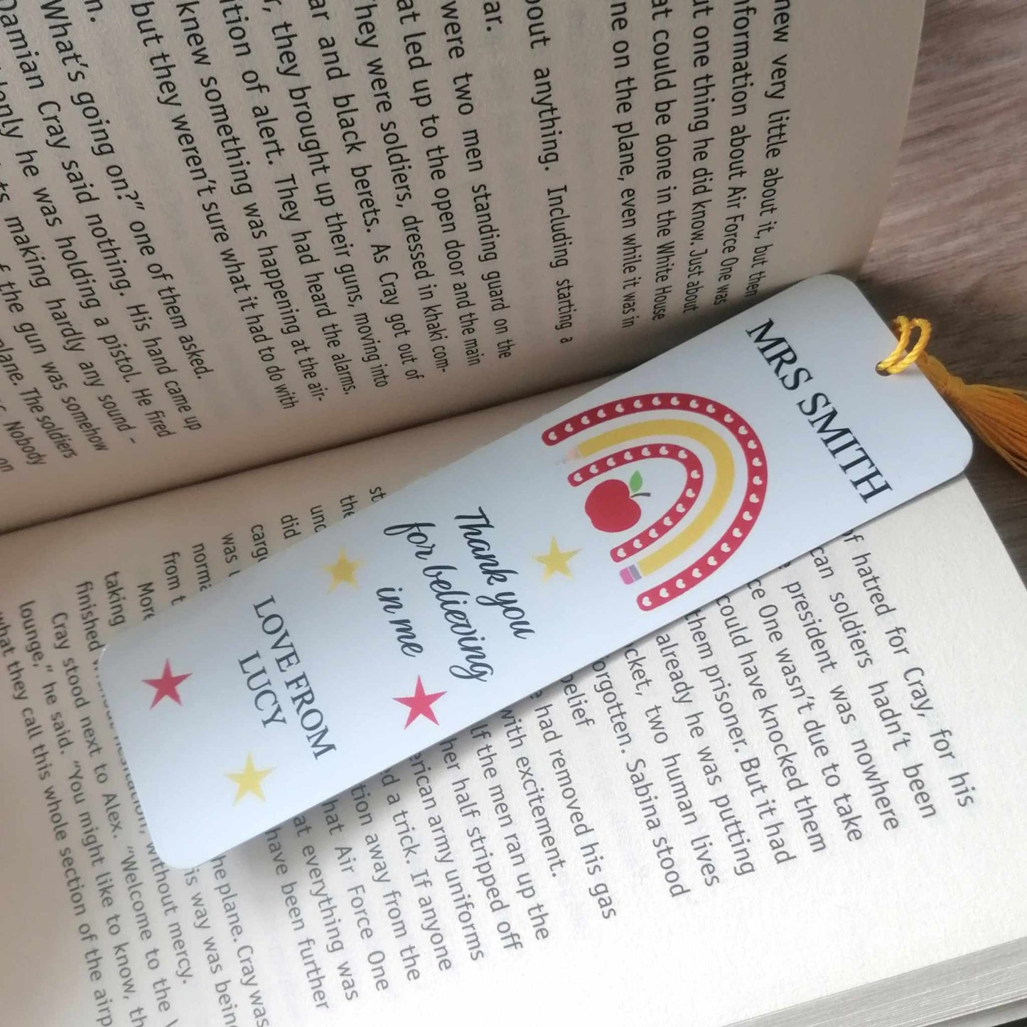 Teacher bookmark - Believing in me - personalised