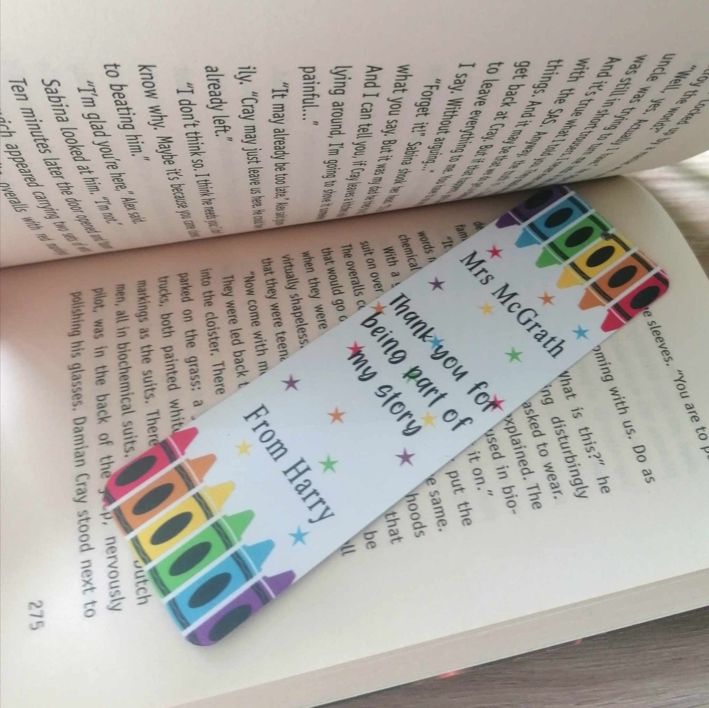 Teacher bookmark - PART OF MY STORY - personalised