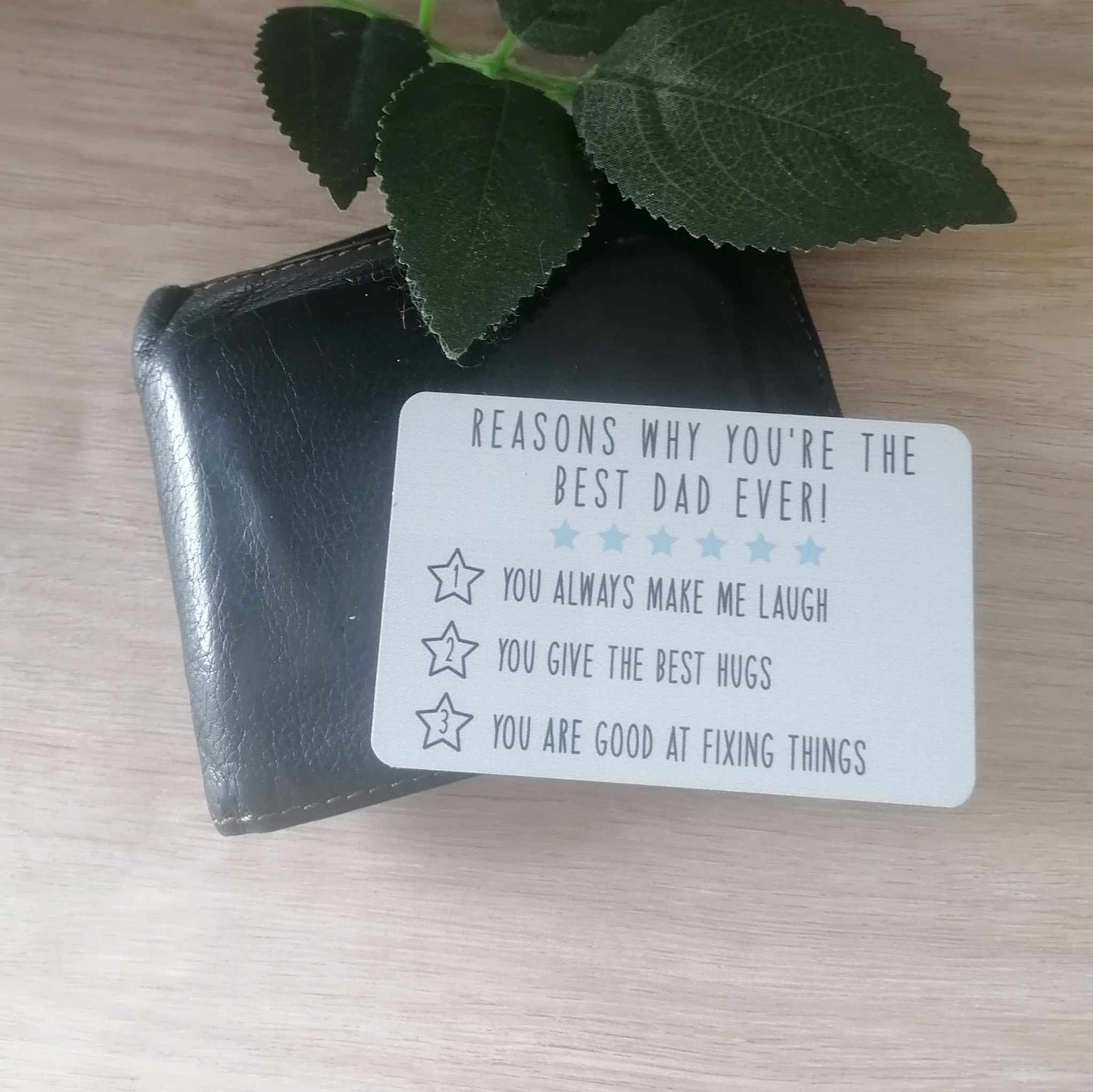 Dad - reasons why you are the best -  wallet card - personalised