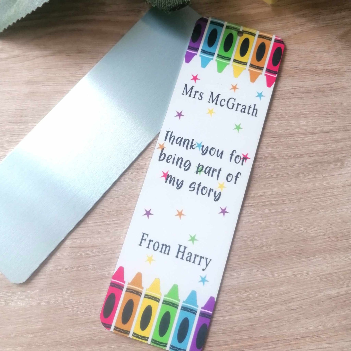 Teacher bookmark - PART OF MY STORY - personalised