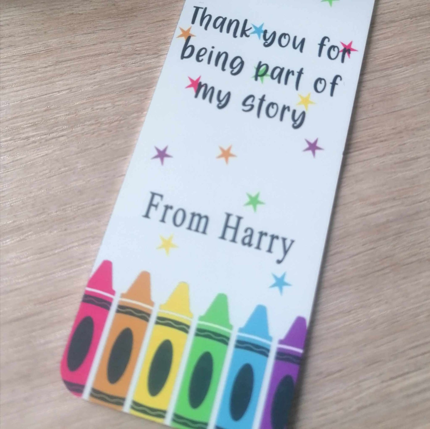 Teacher bookmark - PART OF MY STORY - personalised