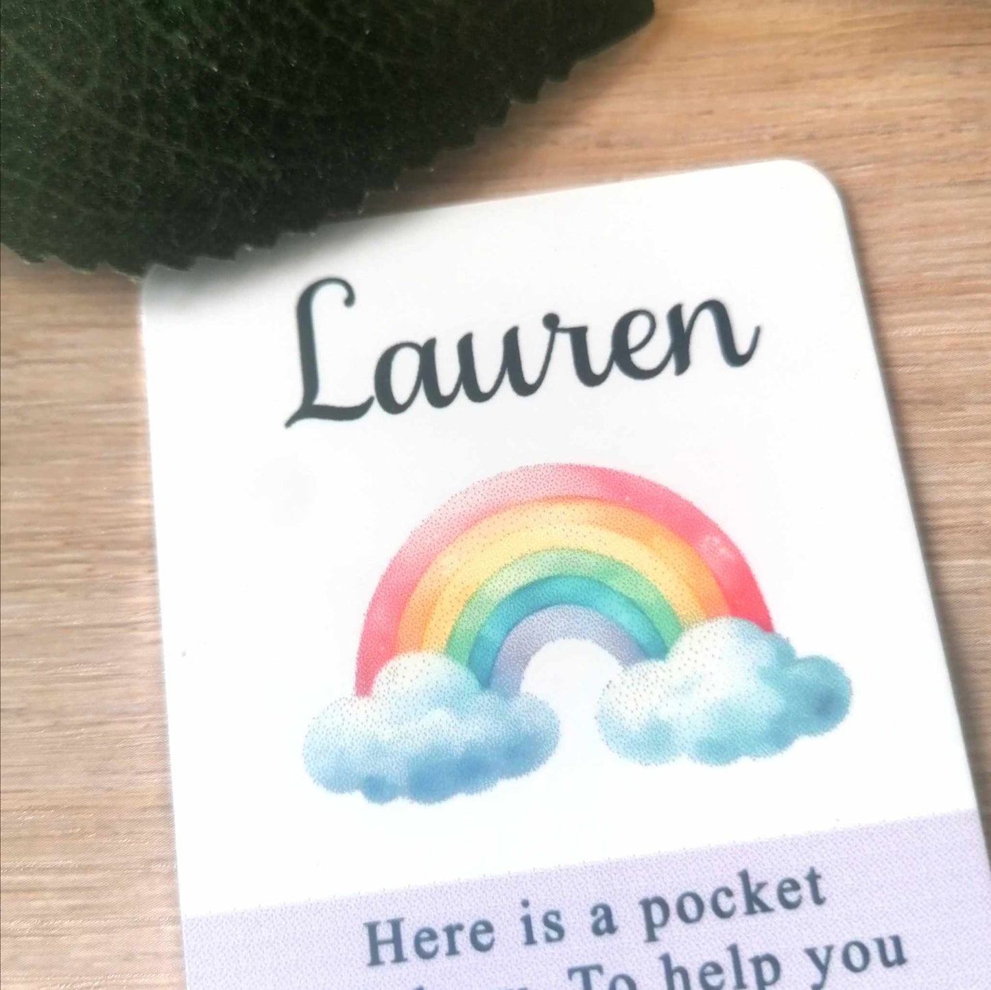 Pocket rainbow wallet card - personalised