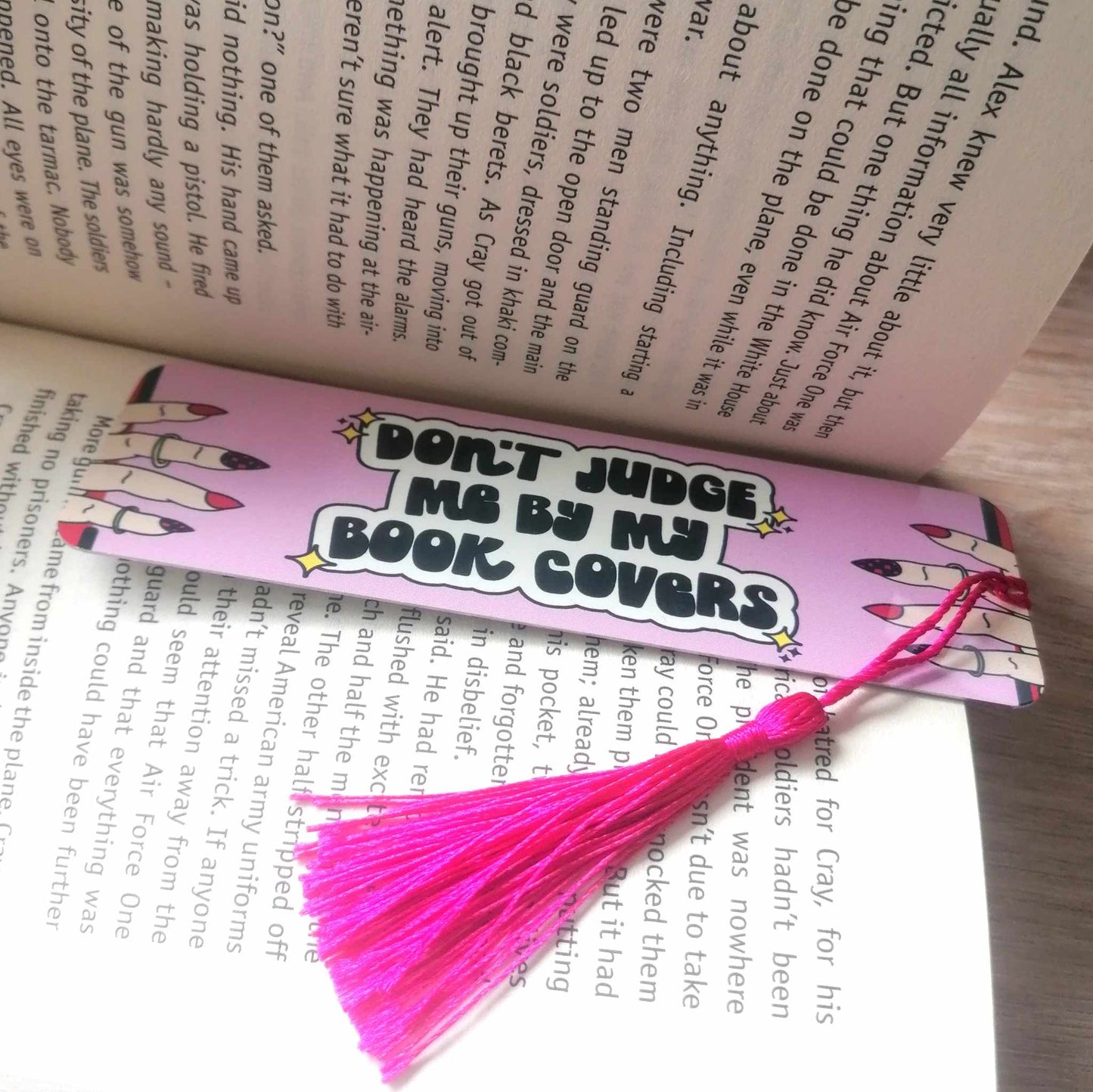 Bookmark - don't judge me - aluminium