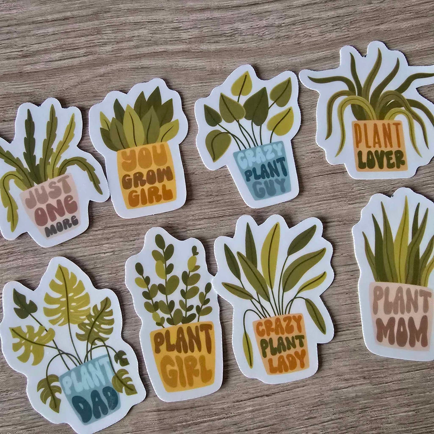 POTTED PLANTS STICKERS X 8 - PLANT LOVER