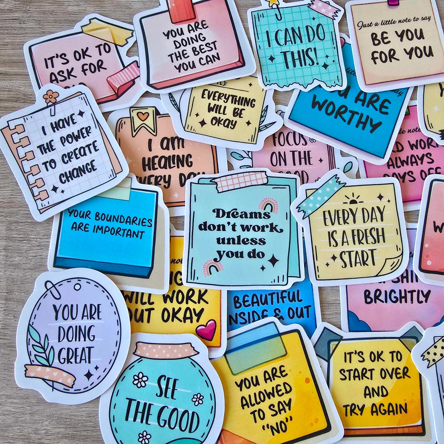 POSITIVE REMINDER/POST IT STICKERS