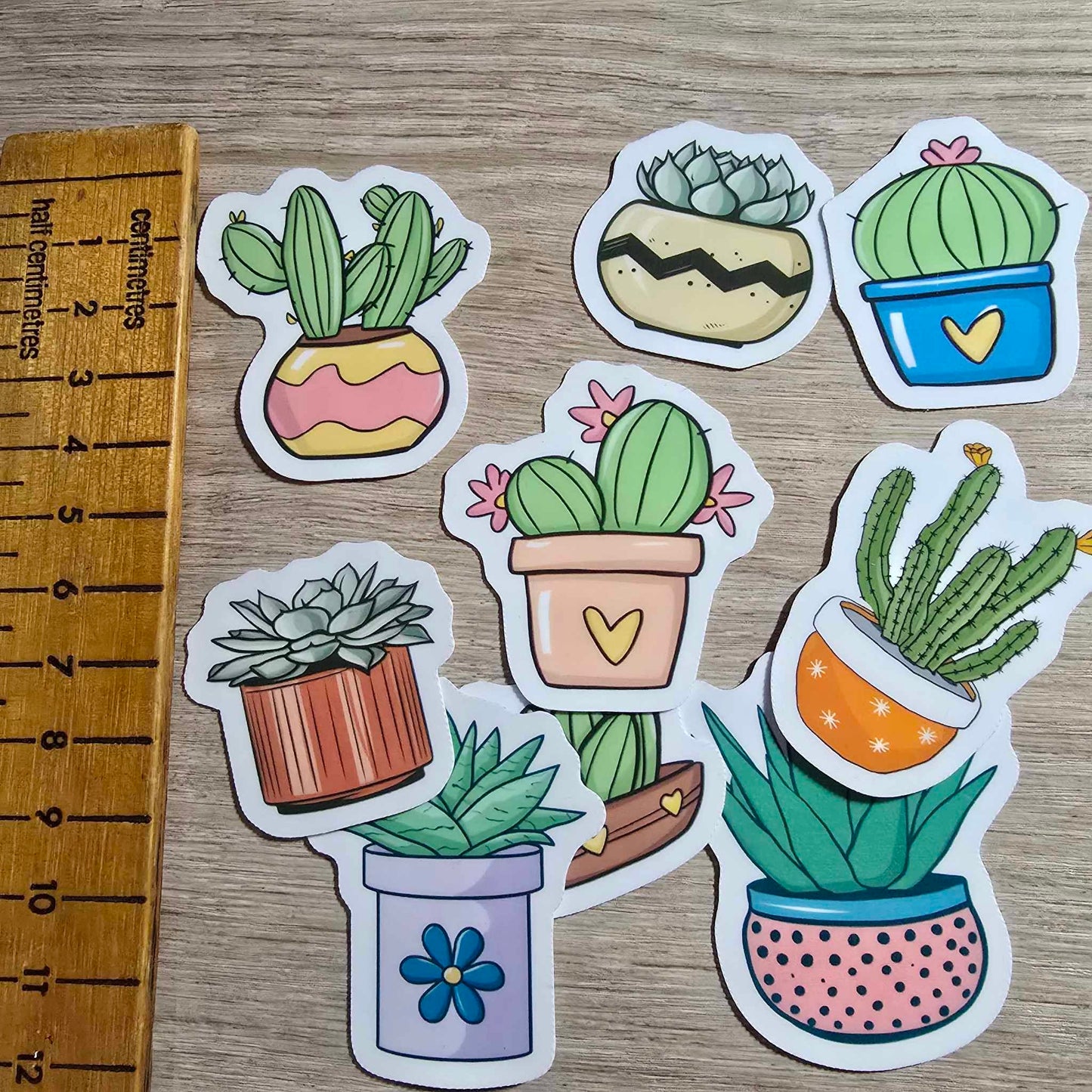 SUCCULENT STICKERS X 9 - PLANT LOVER