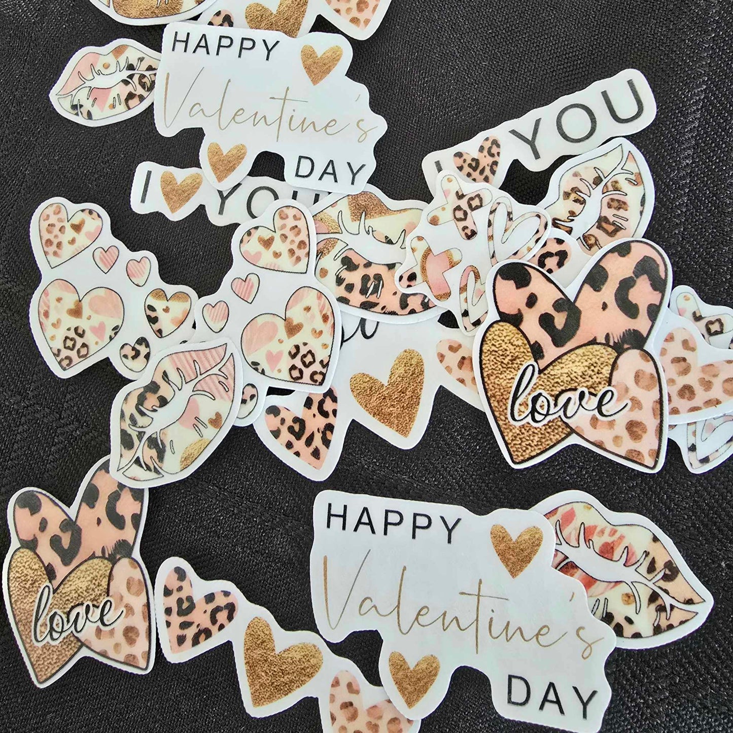 LOVE/VALENTINE ANIMAL PRINT STICKER PACK X 20