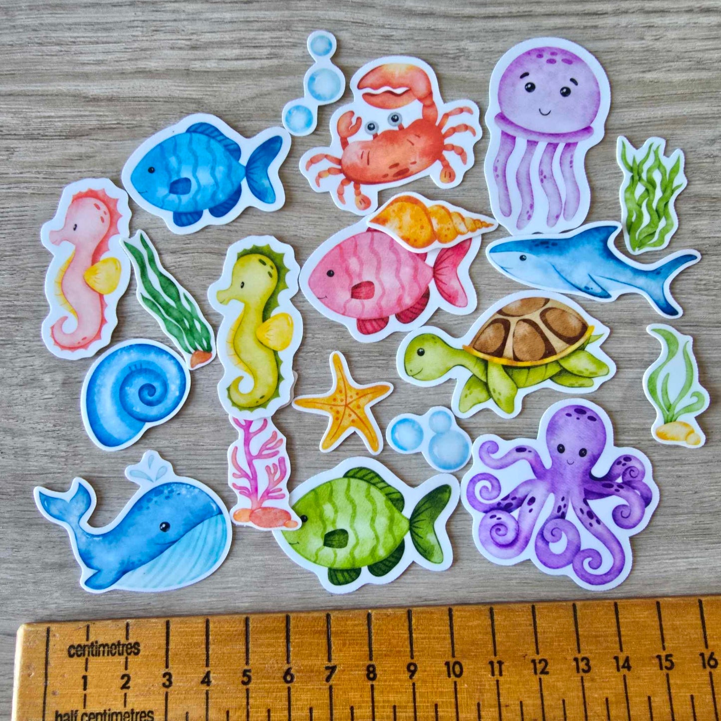 UNDER THE SEA STICKER SET X 20