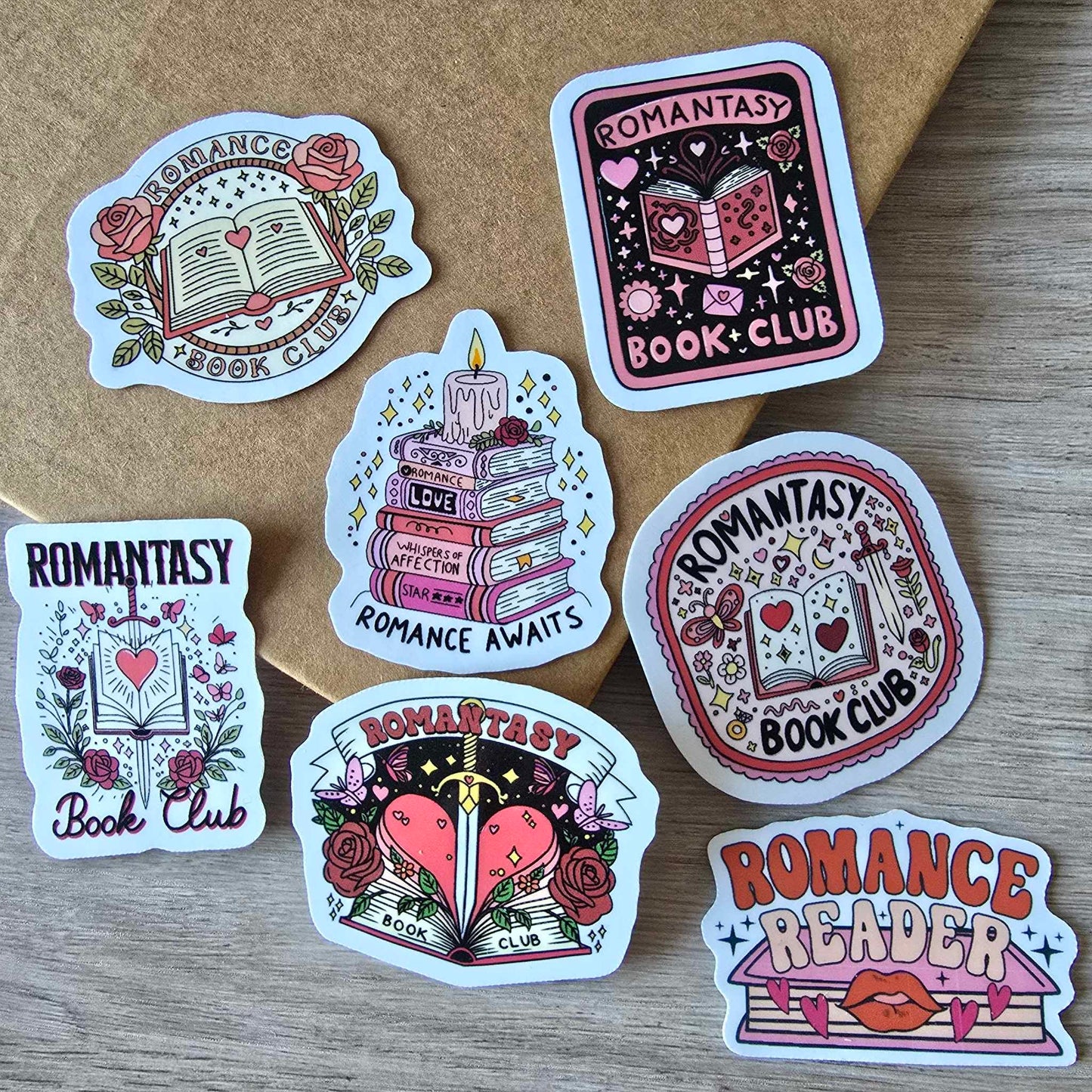 BOOKISH ROMANTASY STICKERS X 7