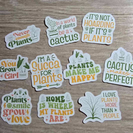 PLANT STICKERS X 10 - PLANT LOVER