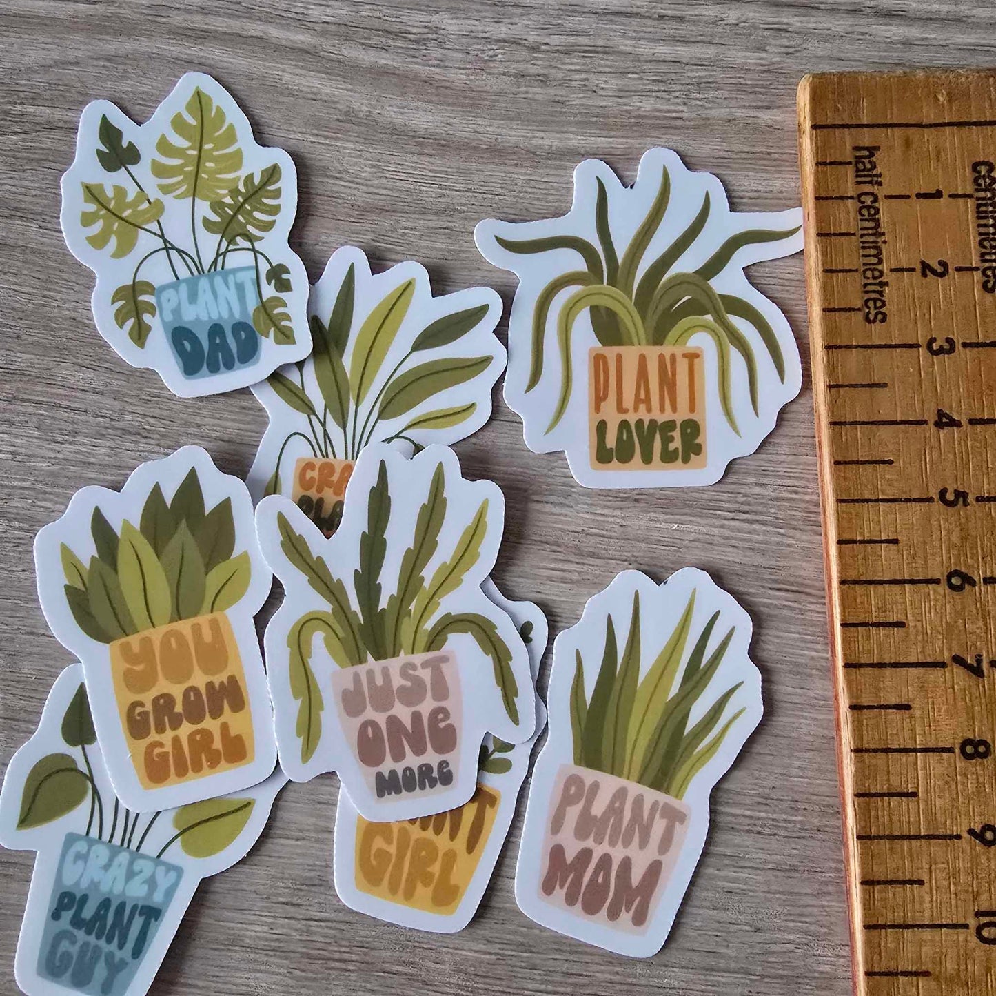 POTTED PLANTS STICKERS X 8 - PLANT LOVER