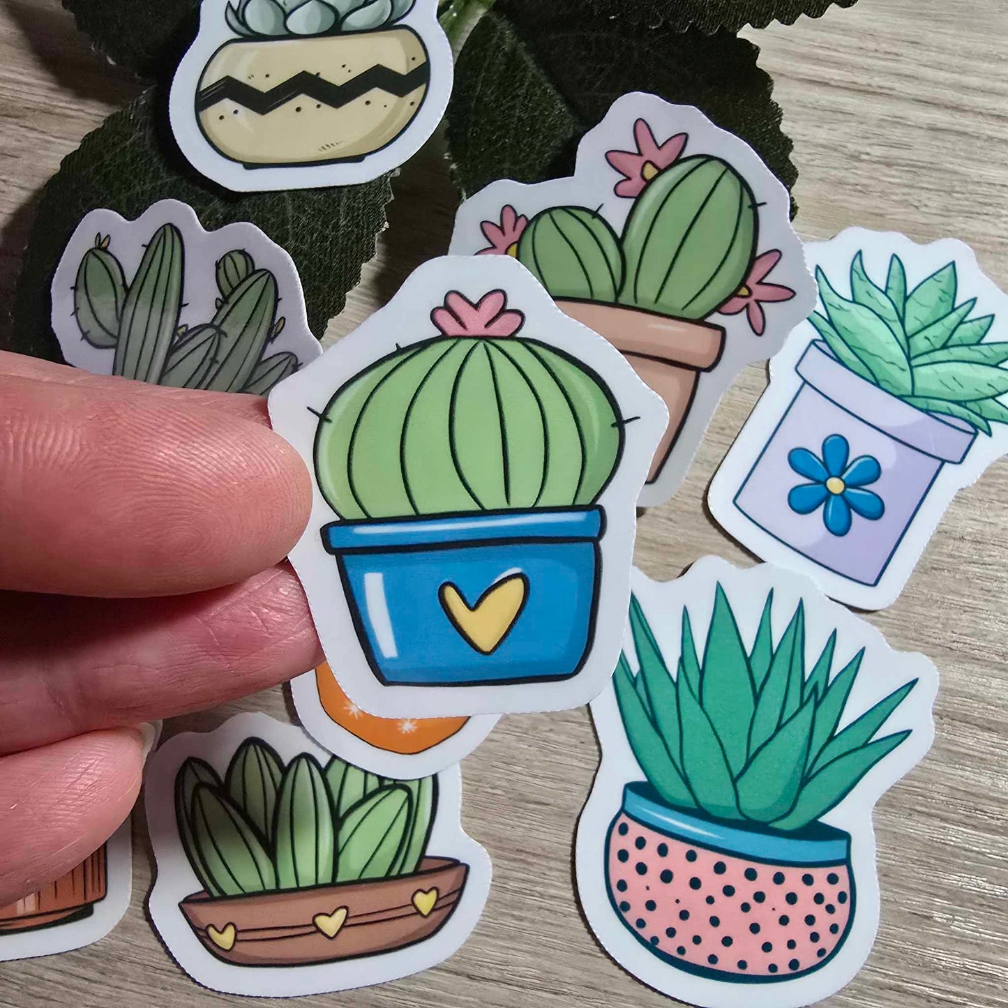 SUCCULENT STICKERS X 9 - PLANT LOVER