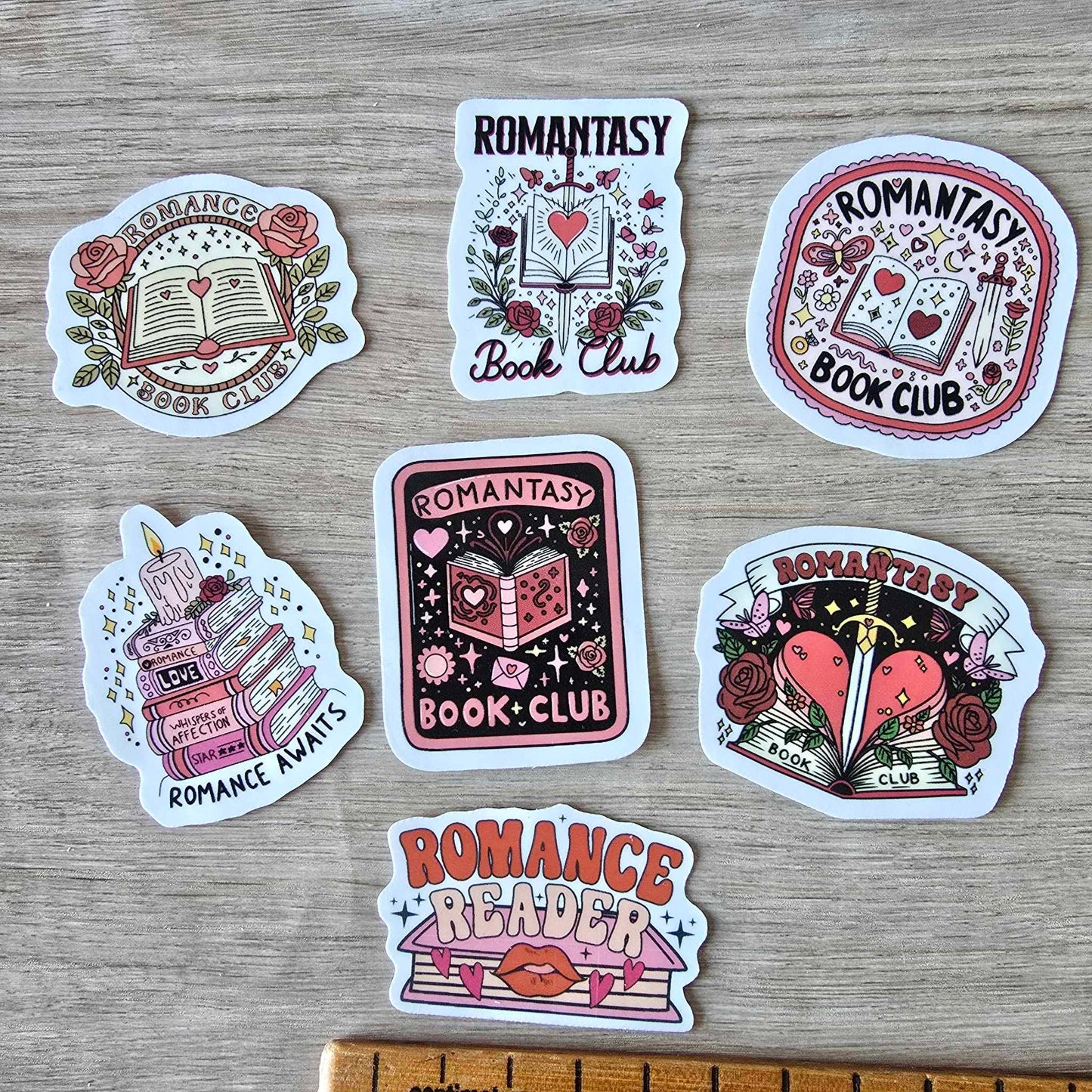 BOOKISH ROMANTASY STICKERS X 7