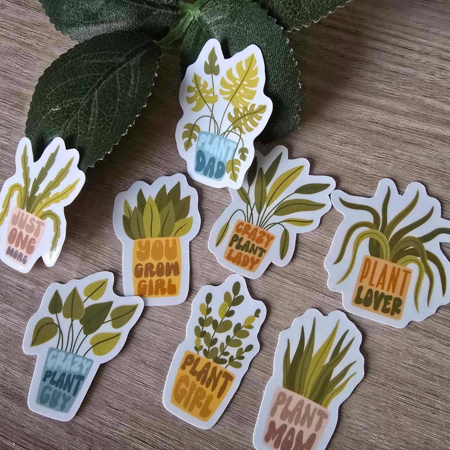 POTTED PLANTS STICKERS X 8 - PLANT LOVER