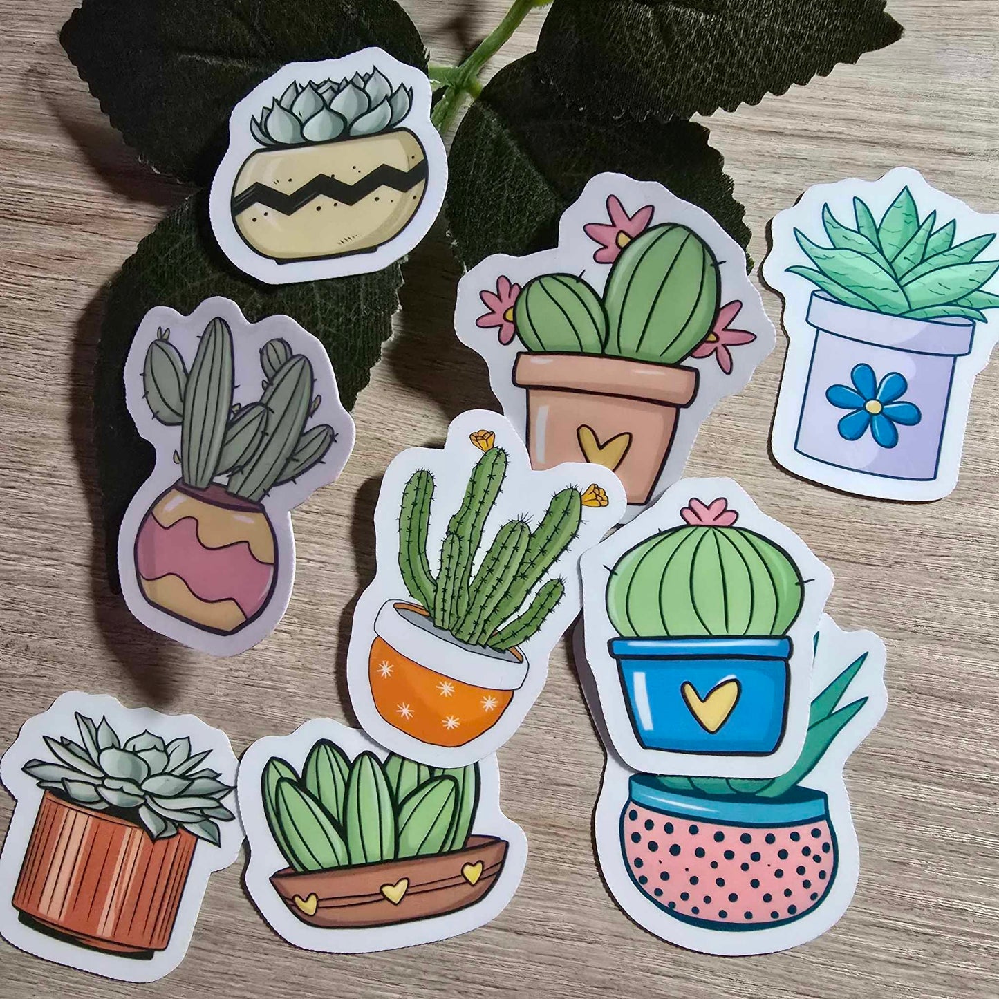 SUCCULENT STICKERS X 9 - PLANT LOVER