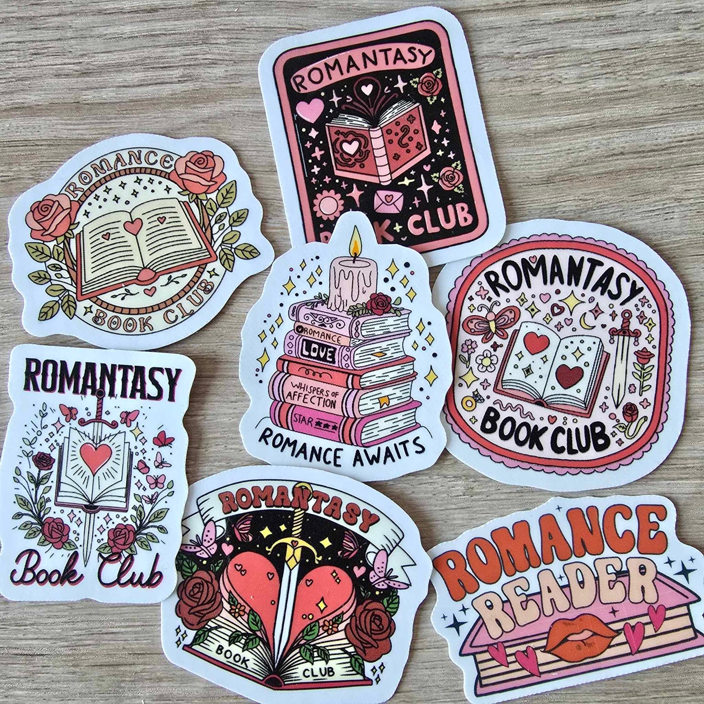 BOOKISH ROMANTASY STICKERS X 7