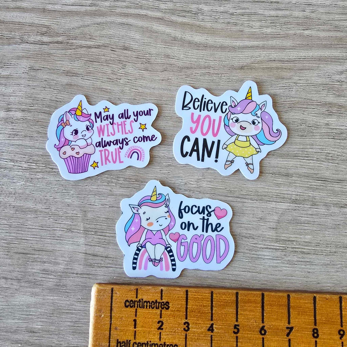 UNICORN POSITIVE STICKERS X 3