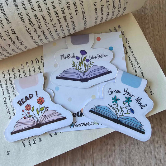 MAGNETIC BOOKMARK - FLORAL BOOK