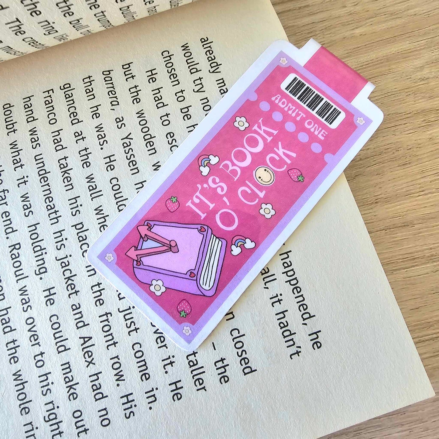 MAGNETIC BOOKMARK - IT'S BOOK O CLOCK