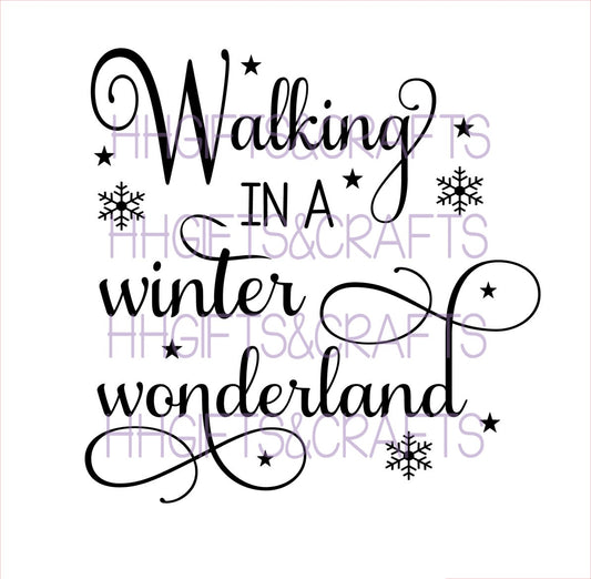 CHR 08 - WALKING IN A WINTER WONDERLAND - FRAME VINYL