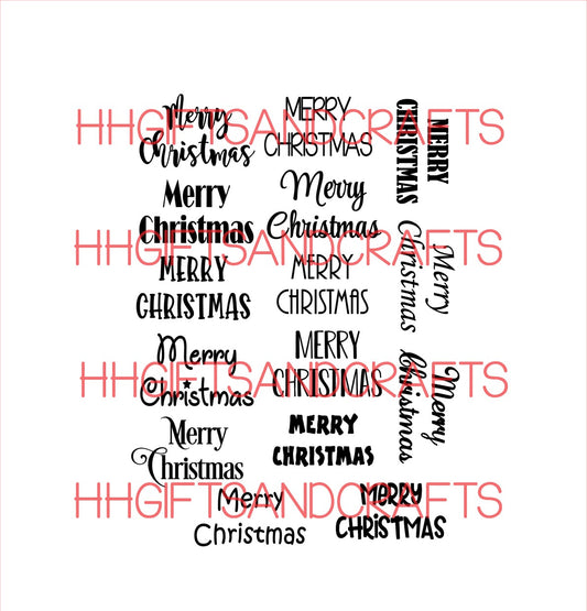 CHR 041 - MERRY CHRISTMAS WORD SHEET