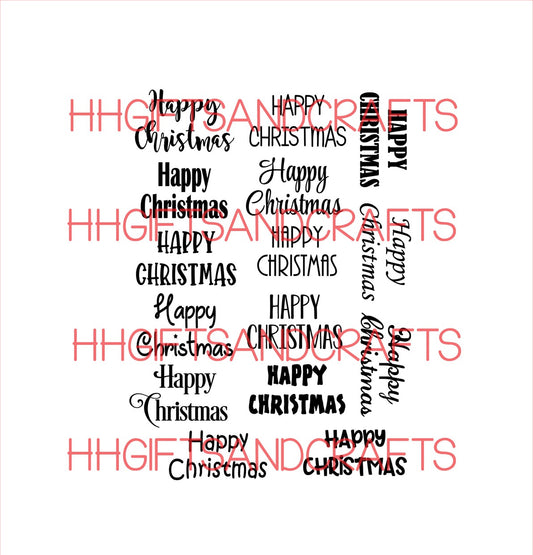 CHR 042 - HAPPY CHRISTMAS WORD SHEET