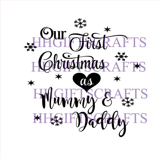 CHR 045 - OUR 1ST XMAS AS MUMMY/DADDY - FRAME VINYL