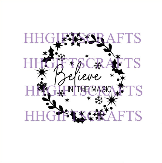 CHR 051 - BELIEVE IN THE MAGIC WREATH - FRAME VINYL