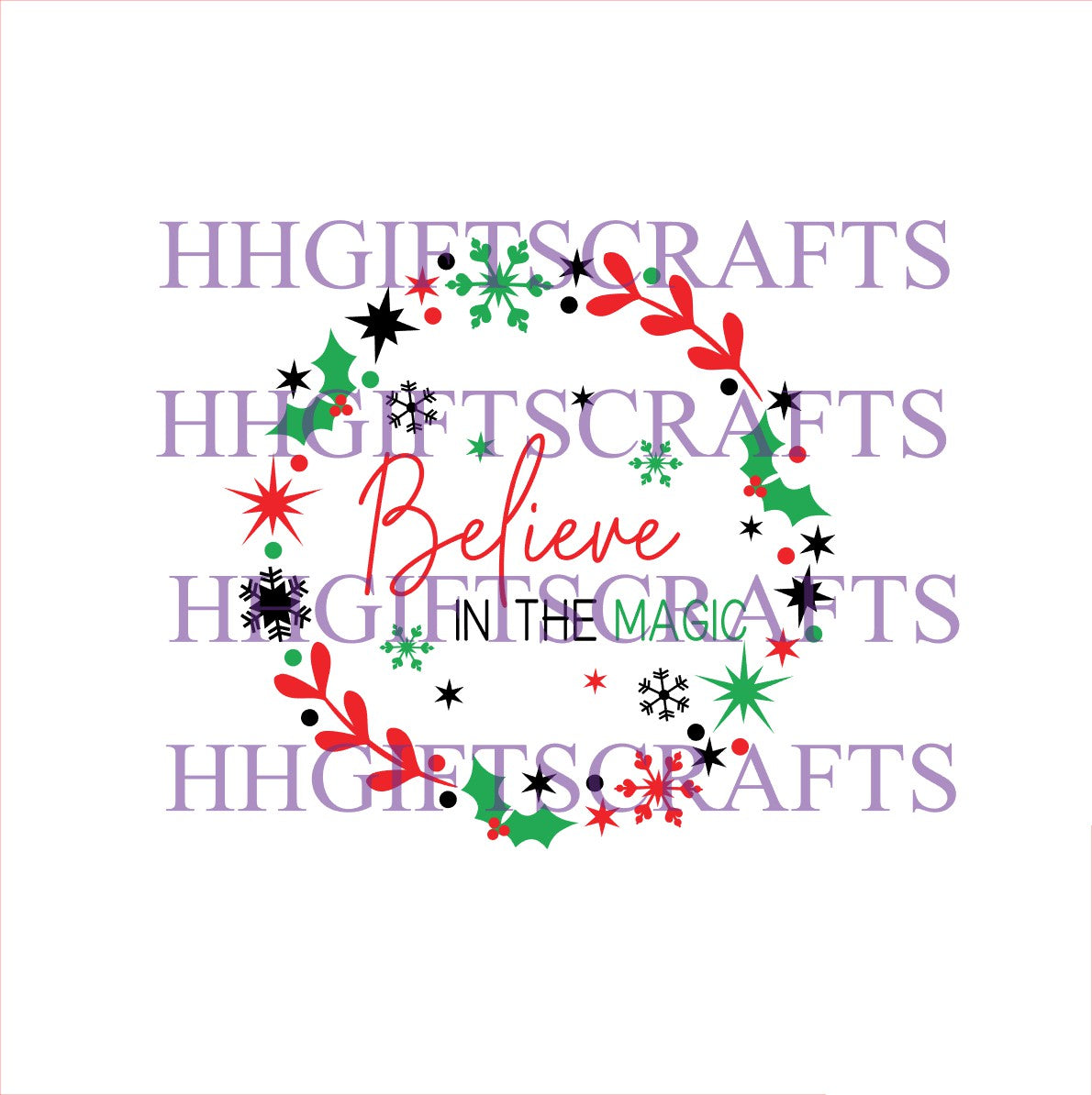 CHR 051 - BELIEVE IN THE MAGIC WREATH - FRAME VINYL