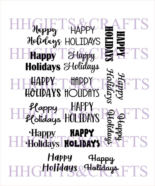 CHR 057 - HAPPY HOLIDAYS WORD SHEET