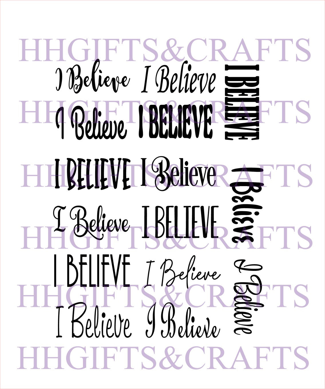 CHR 056 - I BELIEVE WORD SHEET