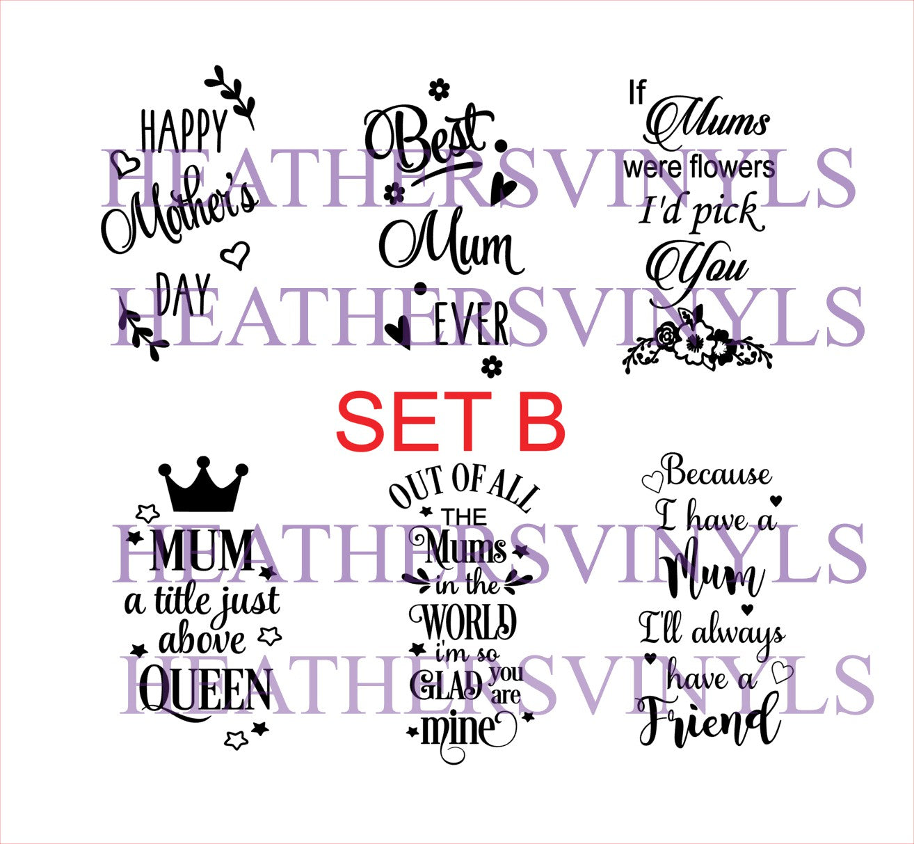 BTB 04 - MUM QUOTES X 6/12 - BOTTLE VINYL BUNDLE