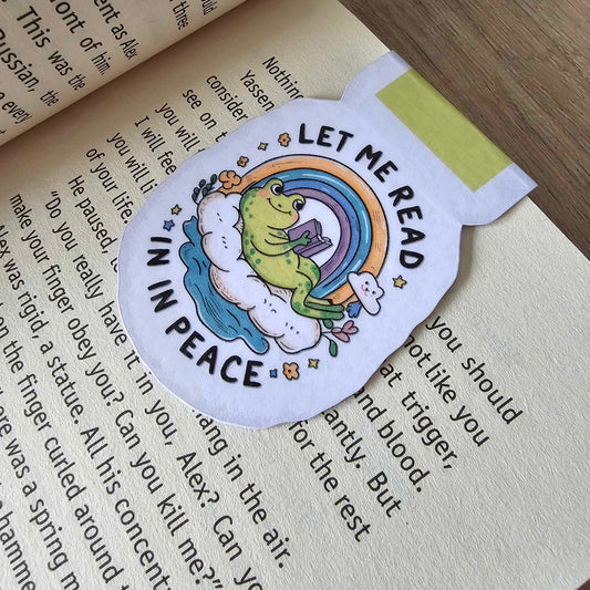 MAGNETIC BOOKMARK - LET ME READ IN PEACE (FROG)