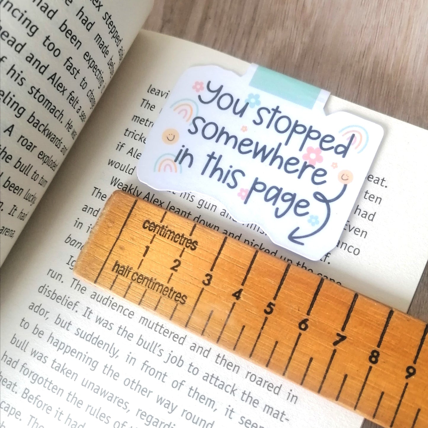 MAGNETIC BOOKMARK - YOU STOPPED ON THIS PAGE