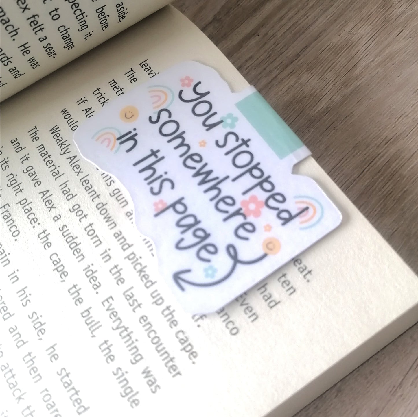 MAGNETIC BOOKMARK - YOU STOPPED ON THIS PAGE