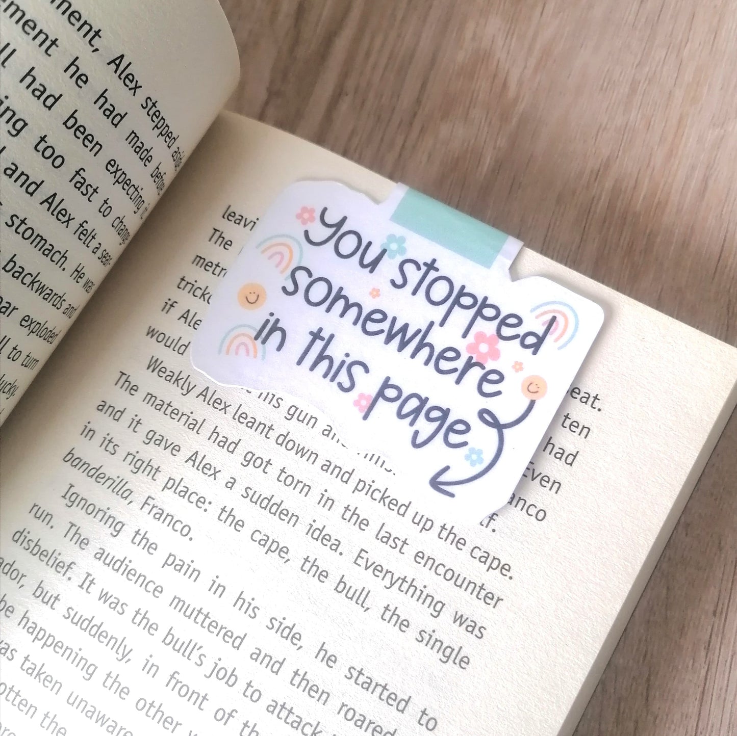 MAGNETIC BOOKMARK - YOU STOPPED ON THIS PAGE