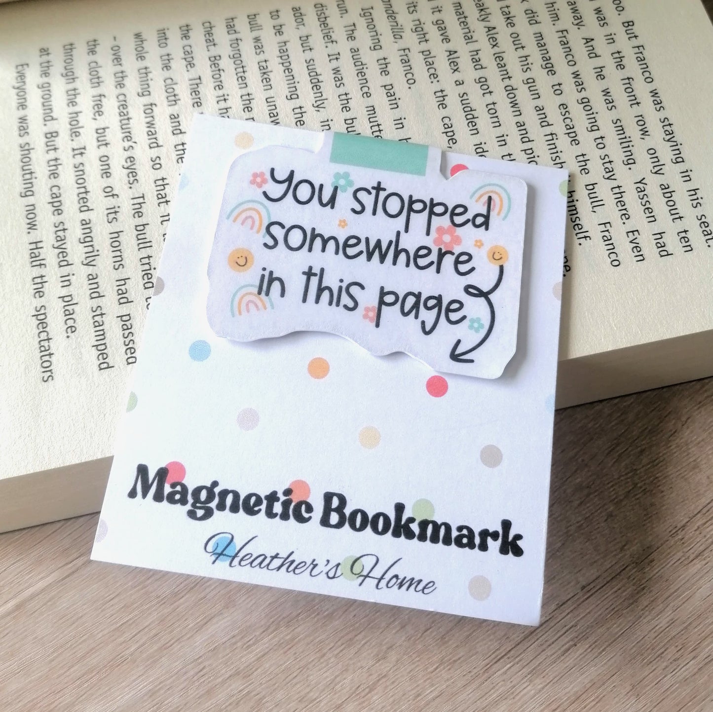 MAGNETIC BOOKMARK - YOU STOPPED ON THIS PAGE