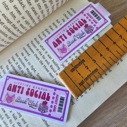 MAGNETIC BOOKMARK - ANTI SOCIAL BOOK CLUB