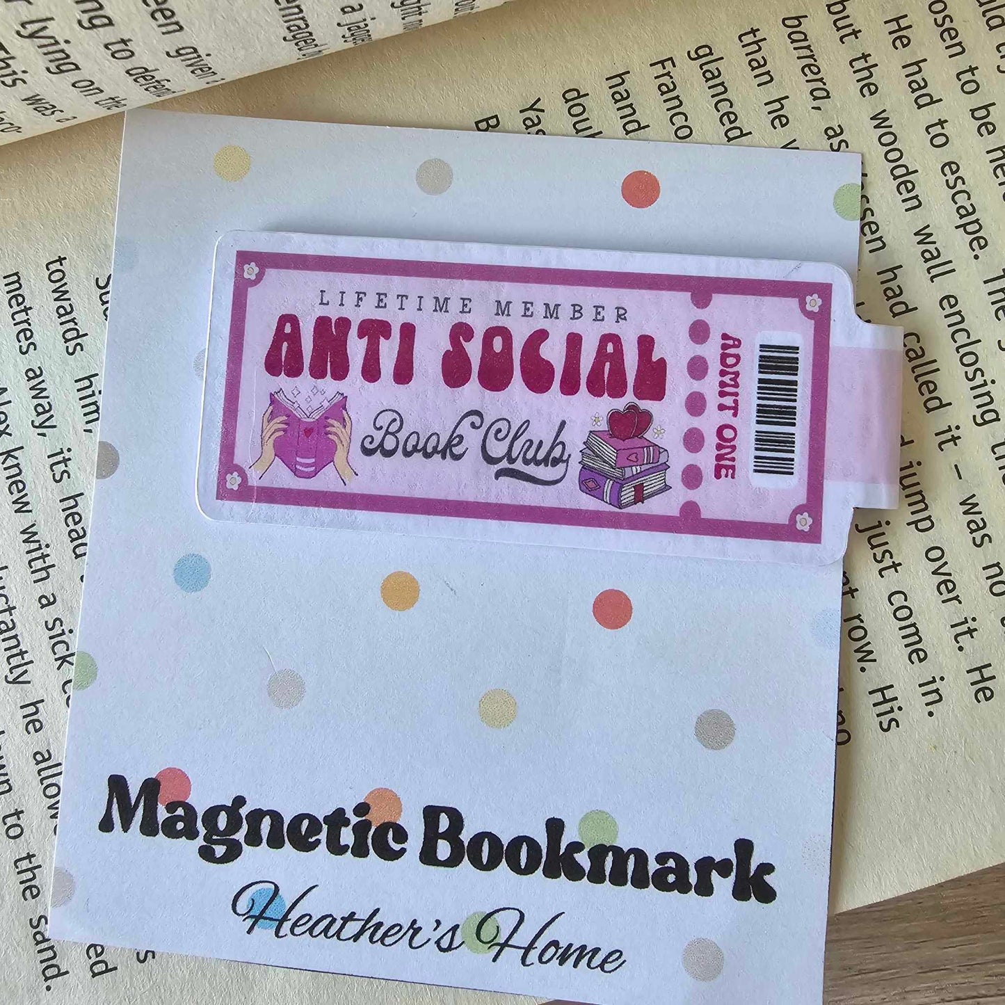 MAGNETIC BOOKMARK - ANTI SOCIAL BOOK CLUB