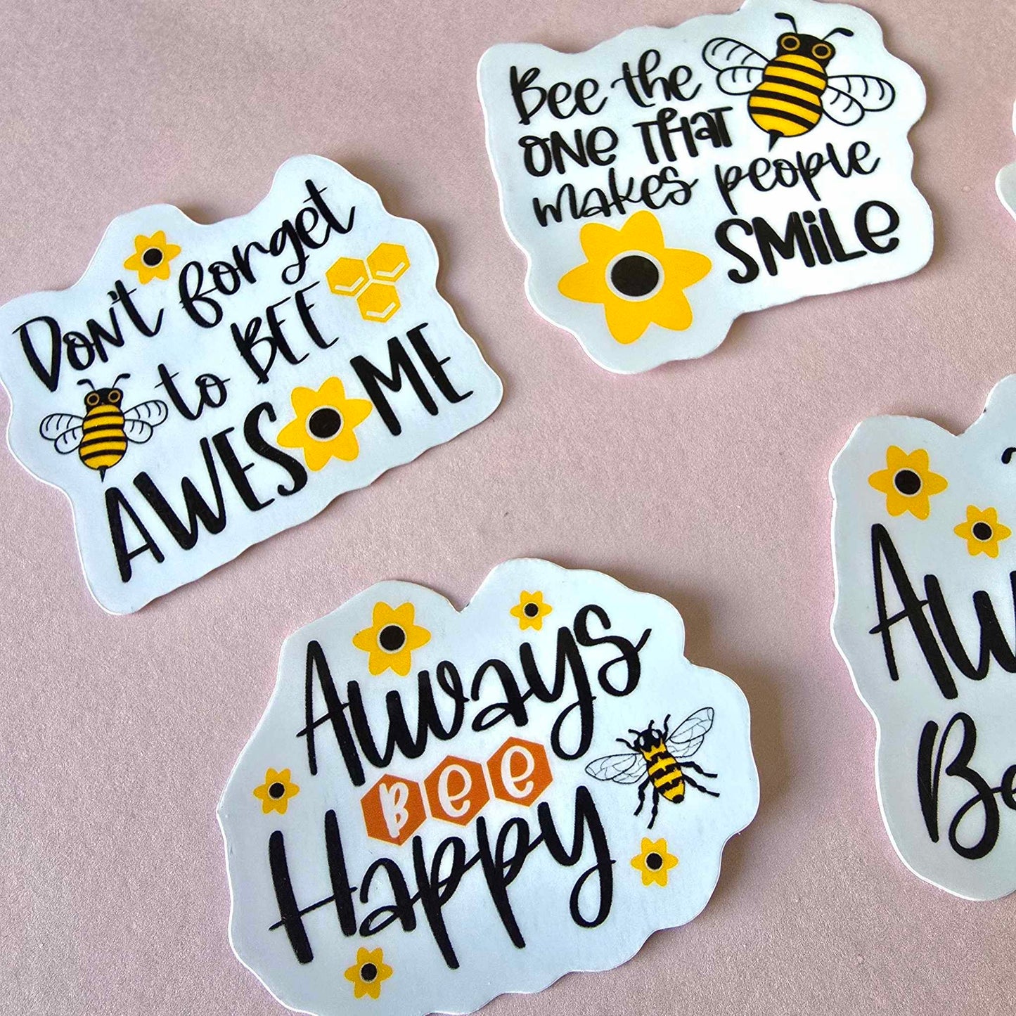 BEE THEME STICKER PACK X 5 - BEE QUOTES