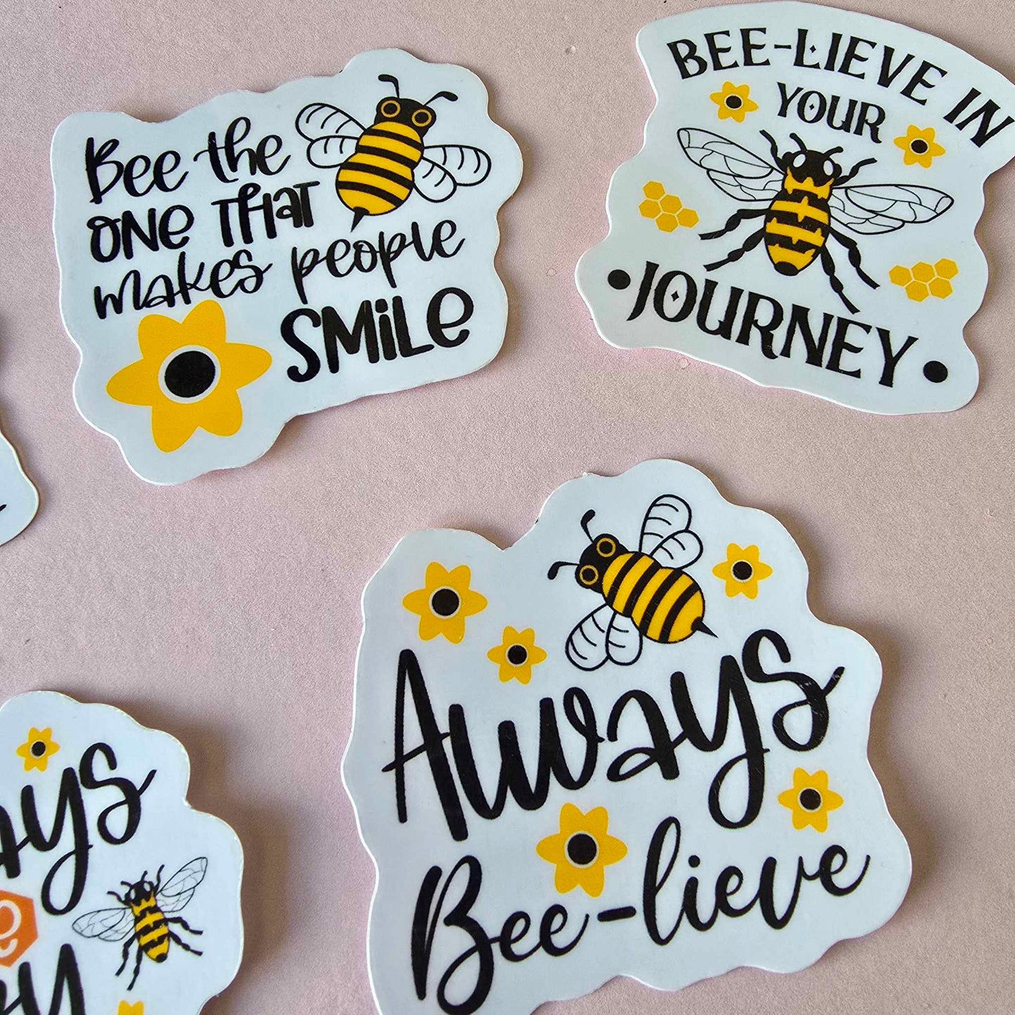 BEE THEME STICKER PACK X 5 - BEE QUOTES