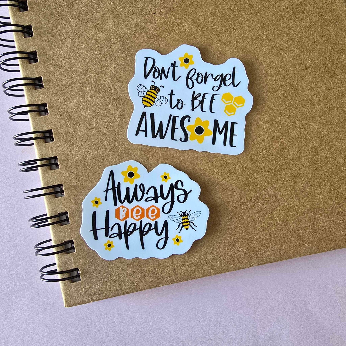 BEE THEME STICKER PACK X 5 - BEE QUOTES