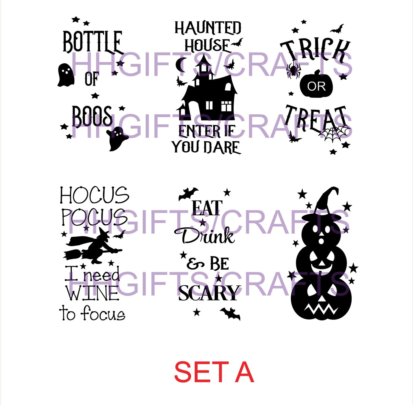 BTB 03 - HALLOWEEN QUOTES X 6/12 - BOTTLE VINYL BUNDLE