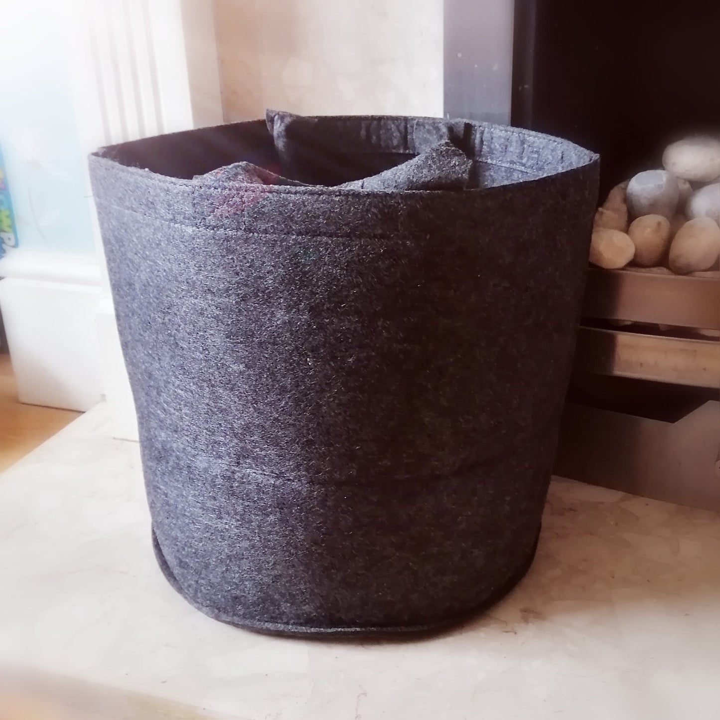 FELT TRUG - KNITTING/CROCHET STORAGE - PERSONALISED