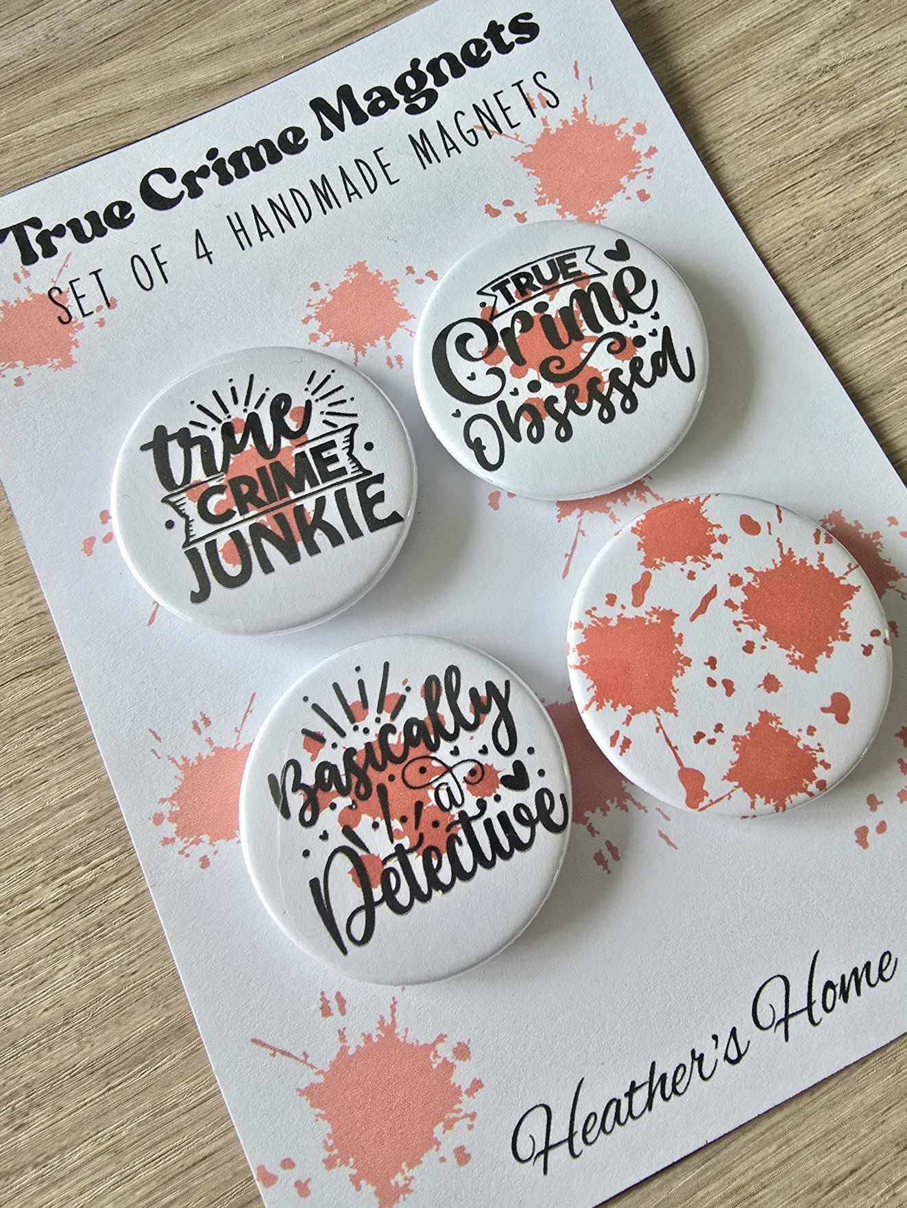 TRUE CRIME MINI MAGNET SET