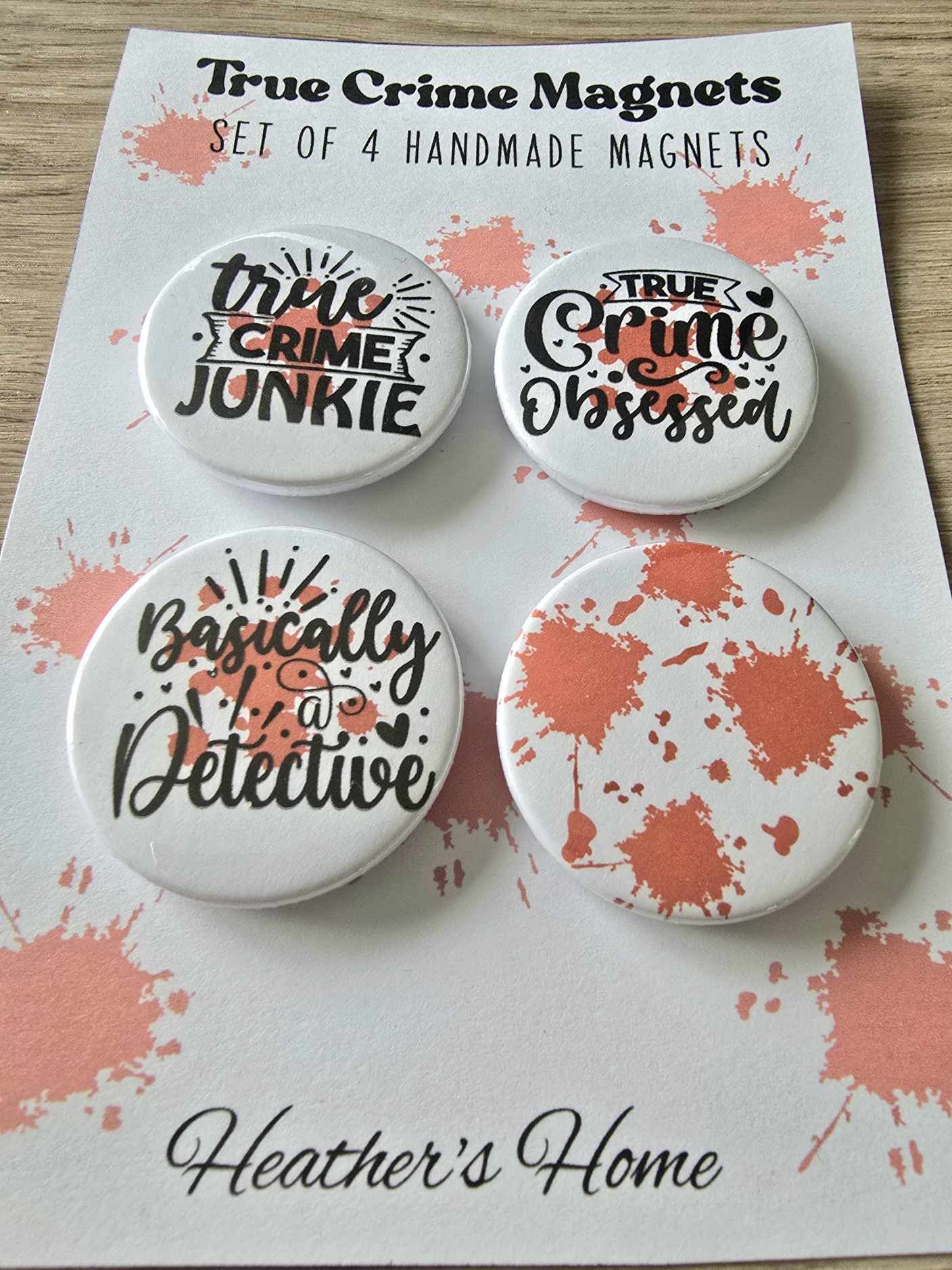 TRUE CRIME MINI MAGNET SET