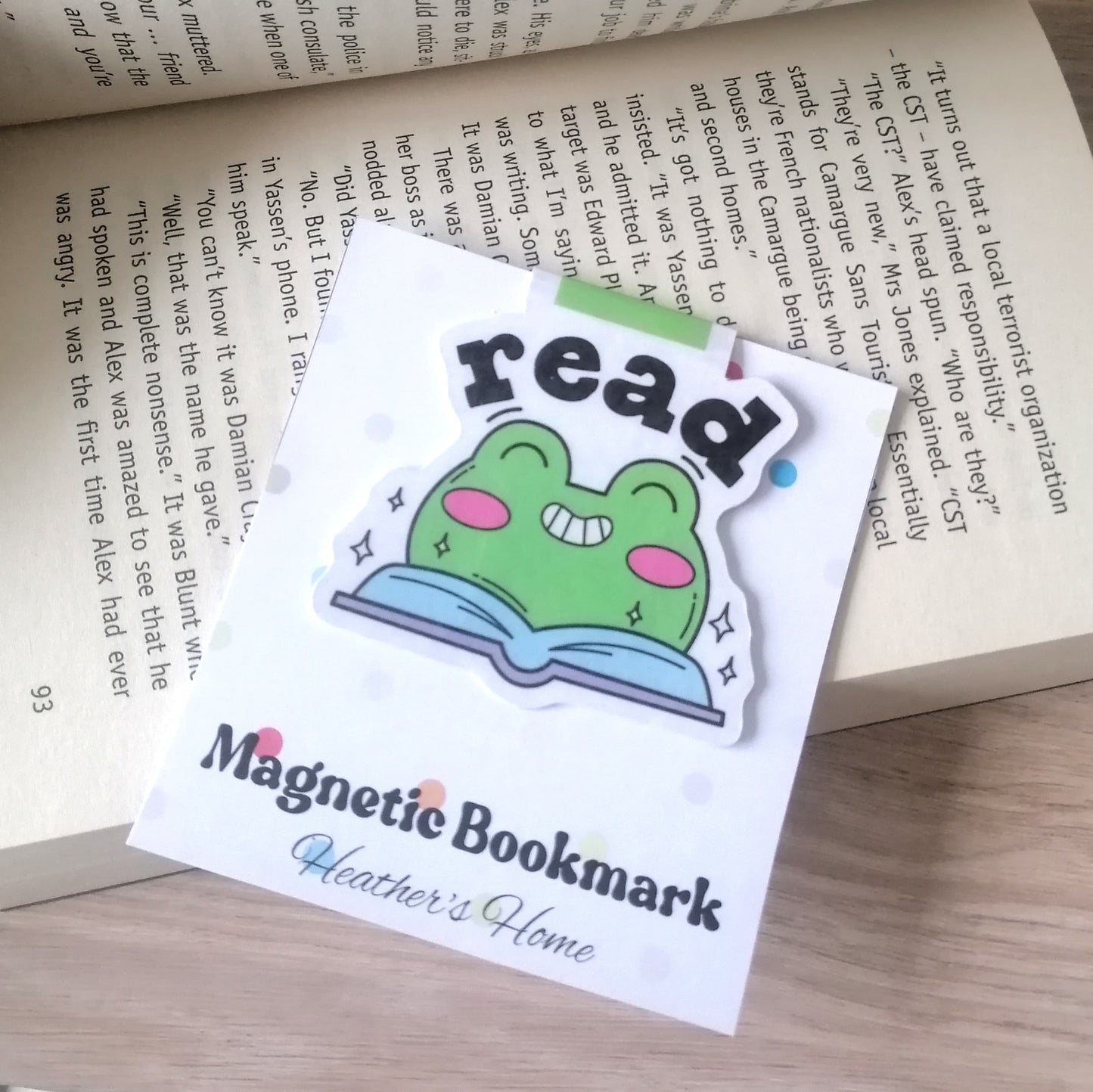 MAGNETIC BOOKMARK - FROG - READ