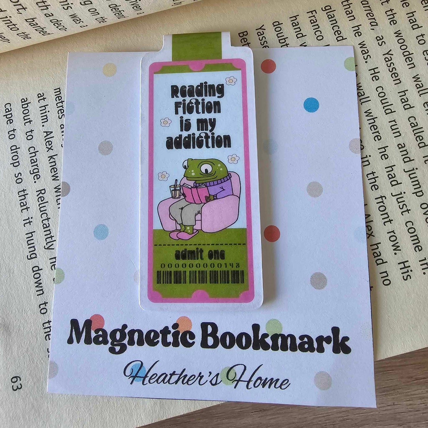 MAGNETIC BOOKMARK - FICTION IS MY ADDICTION